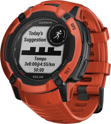 Garmin Instinct 2X Solar utendørsklokke (rød)