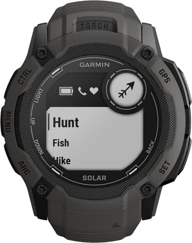 Garmin Instinct 2X Solar utendørsklokke (grafitt)