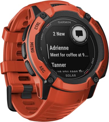 Garmin Instinct 2X Solar utendørsklokke (rød)