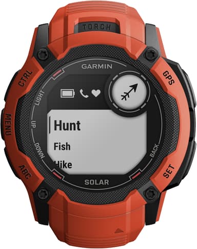 Garmin Instinct 2X Solar utendørsklokke (rød)