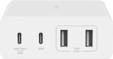 Belkin 108W GaN 4-Port Universal lader (hvit)