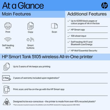 HP Smart Tank 5105 AIO blekkprinter