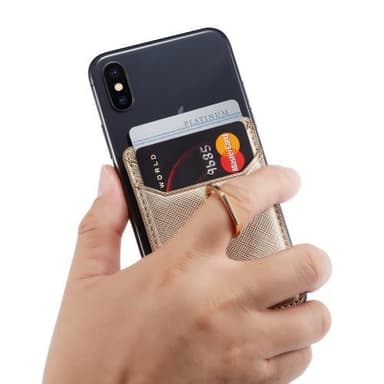 MUXMA Kortholder Ringstativ RFID Blokkerende Kredittkort - Hvit