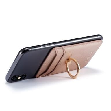 MUXMA Kortholder Ringstativ RFID-blokkerende kredittkort - Rose Gold