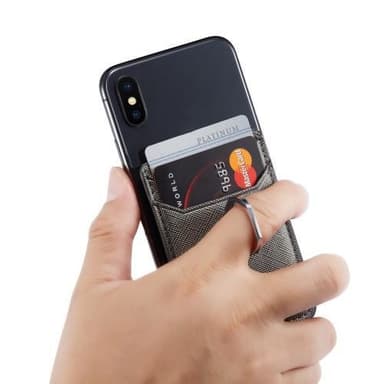 MUXMA Kortholder Ringstativ RFID Blokkerende Kredittkort - Svart