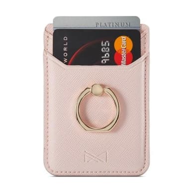 MUXMA Kortholder Ringstativ RFID Blokkerende Kredittkort - Rosa