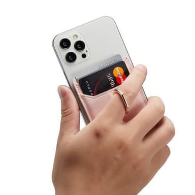 MUXMA Kortholder Ringstativ RFID Blokkerende Kredittkort - Rosa