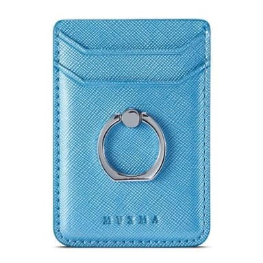MUXMA Kortholder Ringstativ RFID Blokkerende Kredittkort - Blå