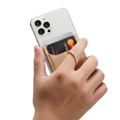MUXMA Kortholder Ringstativ RFID Blokkerende Kredittkort - Gull