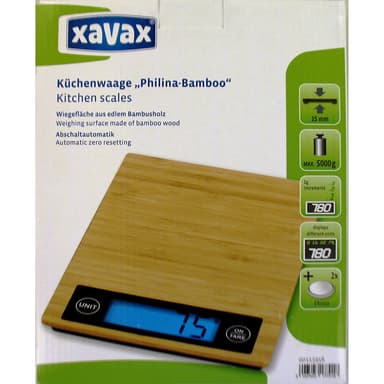 XAVAX Kjøkkenvekt Bamboo