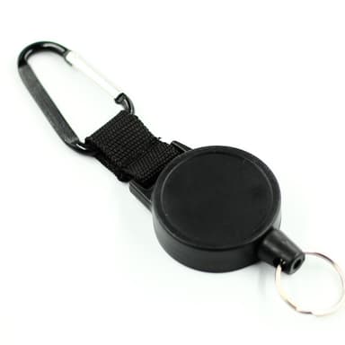 Uttrekkbar yo-yo nøkkelring Sort 55 cm