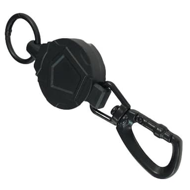 Uttrekkbar yo-yo nøkkelring Sort 60 cm