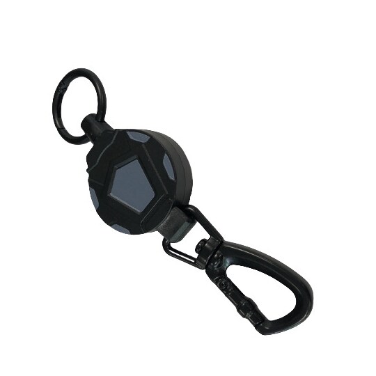 Uttrekkbar yo-yo nøkkelring Sort 60 cm