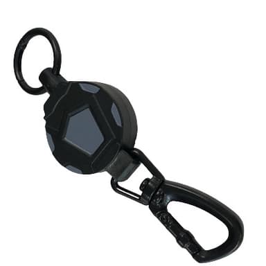 Uttrekkbar yo-yo nøkkelring Sort 60 cm