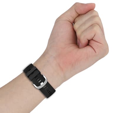 Klokkebånd silikon Sort 22 mm Garmin VivoMove Trend