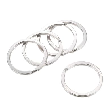 Delte nøkkelringer Bulk for nøkkelring 10-pak Sort 25 mm