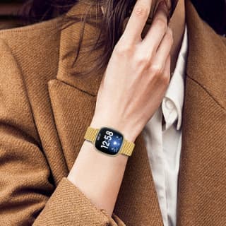 INF Klokkebånd i rustfritt stål Gull Fitbit Versa 3 / Versa 4 / Sense 2