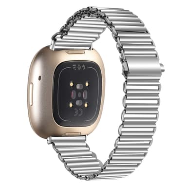 Klockarmband i rostfritt stål Sølv Fitbit Versa 3 / Versa 4 / Sense 2