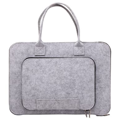 Laptopväska i filt Lysegrå 13.3 inch