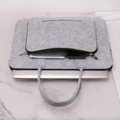 Laptopväska i filt Lysegrå 13.3 inch