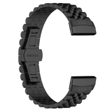 Klokkebånd i rustfritt stål Sort Fitbit Versa 3 / 4 / 5