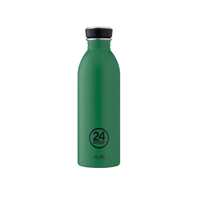 Enkeltvegget drikkeflaske i stål fra 24Bottles, Emerald Green