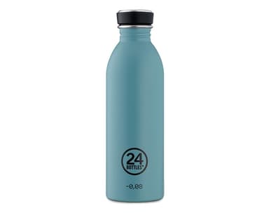 Enkeltvegget drikkeflaske i stål fra 24Bottles, Powder Blue