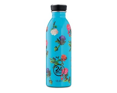 Enkeltvegget drikkeflaske i stål fra 24Bottles, Rosabyte