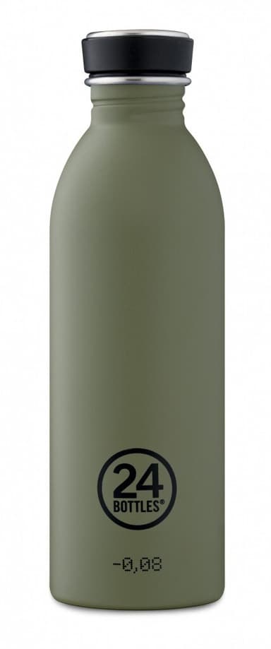 Enkeltvegget drikkeflaske i stål fra 24Bottles, Sage