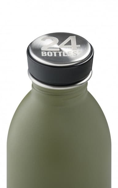 Enkeltvegget drikkeflaske i stål fra 24Bottles, Sage