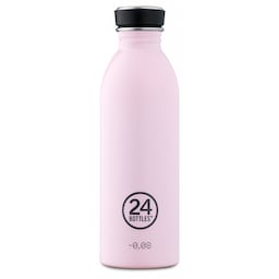 Enkeltvegget drikkeflaske i stål fra 24Bottles, Candy Pink