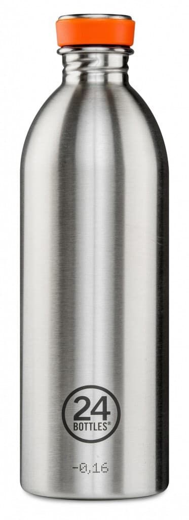 Enkeltvegget drikkeflaske i stål fra 24Bottles, Stainless Steel