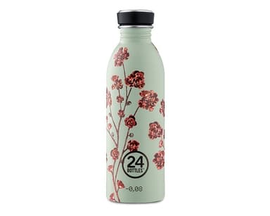 Enkeltvegget drikkeflaske i stål fra 24Bottles, Blue Rose