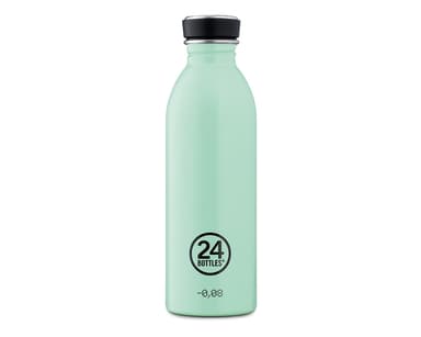 Enkeltvegget drikkeflaske i stål fra 24Bottles, Aqua Green