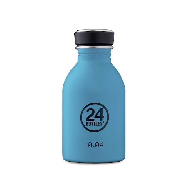 Enkeltvegget drikkeflaske i stål fra 24Bottles, Powder Blue