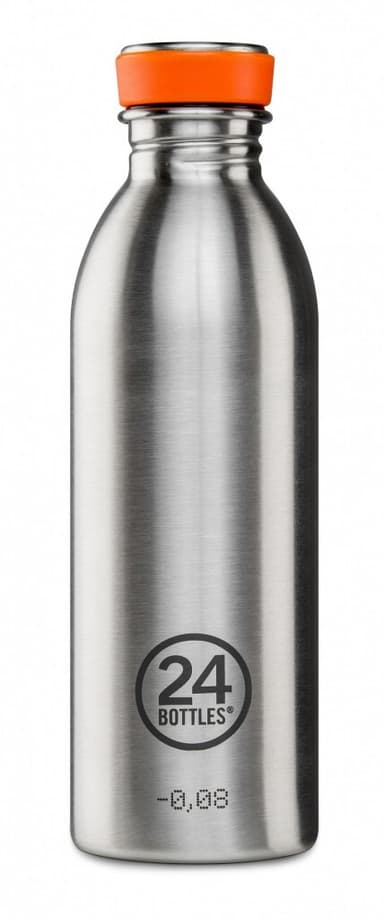 Enkeltvegget drikkeflaske i stål fra 24Bottles, Stainless Steel