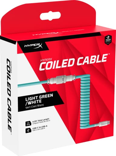 HyperX spiralkabel for tastatur (grønn)