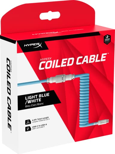 HyperX spiralkabel for tastatur (blå)