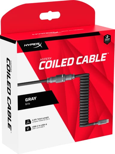 HyperX spiralkabel for tastatur (grå)