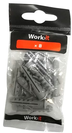 Work>it® plugger med skruer 8 stk.