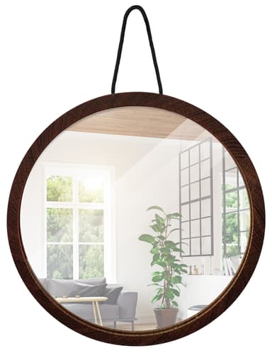 Home>it® speil med treramme Ø20,5 cm eik røkt