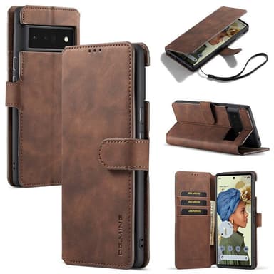 DG-Ming Lommebokdeksel 3-kort Google Pixel 6 Pro - Coffe