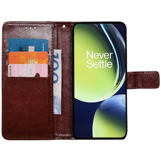 Mobil lommebok 3-kort OnePlus Nord CE 3 Lite - Brun