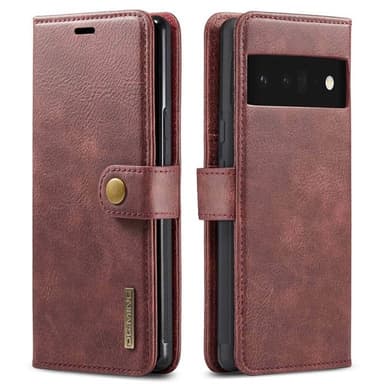 Mobil lommebok DG-Ming 2i1 Google Pixel 6 Pro - Rød