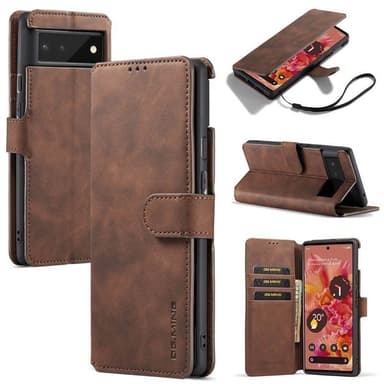 DG-Ming Lommebokdeksel 3-kort Google Pixel 6 - Coffe