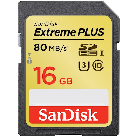 SanDisk Extreme Plus 16 GB SD minnekort