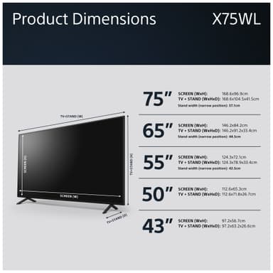 Sony Bravia 43” X75WL 4K LED Smart TV (2023)