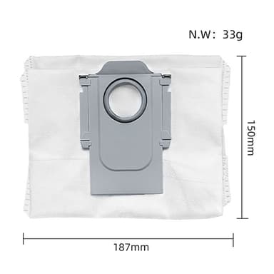 Støvsugerposer 10-pakning Xiaomi Roborock S7 Maxv Ultra / S7 Pro Ultra / Q7 Plus / Q7 Max Plus / Q5 Plus / T8