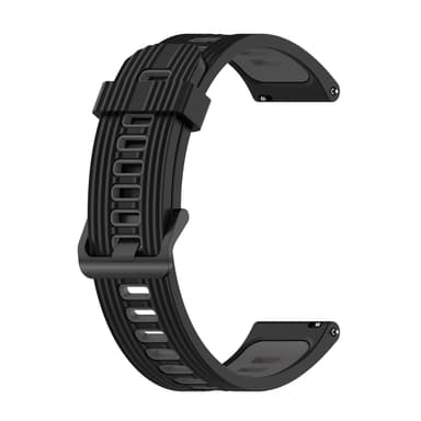 Klokkereim silikon Sort 22 mm Huawei Watch GT3 SE / GT Runner / GT3 46 mm / Watch 3 / 3 Pro / GT2 Pro / GT 2E / GT 2 46 mm / GT 42mm/46mm, Honor Watch GS Pro / Dream / Magicwatch