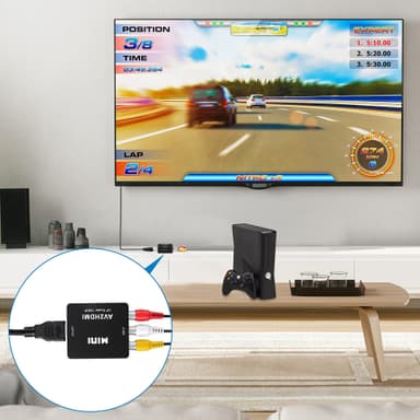 RCA til HDMI-adapter / signalomformer Sort